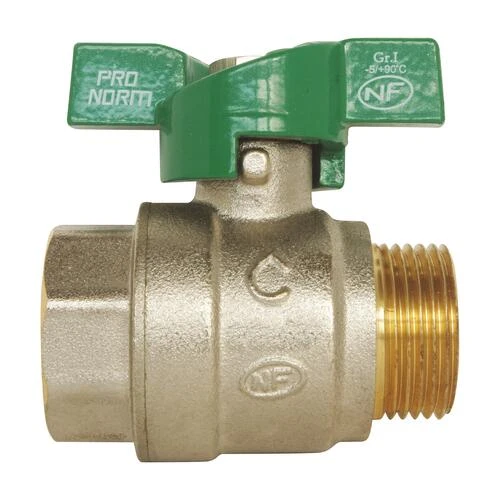 Vanne à Sphère NF Mâle Femelle 20/27 - Manette Papillon - PRONORM – Image 2